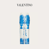 Valentino/华伦天奴女士 印花斜纹布睡衣式长裤