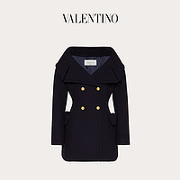 Valentino/华伦天奴女士新品 蓝色 斜纹绒短大衣