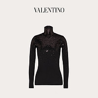 Valentino/华伦天奴女士新品 黑色 刺绣羊毛针织衫