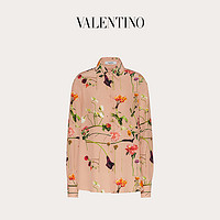 Valentino/华伦天奴 女士 粉红色 印花双绉衬衫