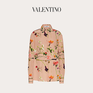 Valentino/华伦天奴 女士 粉红色 印花双绉衬衫