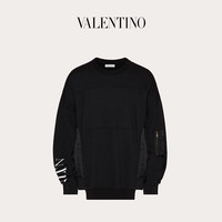 Valentino/华伦天奴男士 黑色 VLTN 印花圆领卫衣