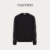 Valentino/华伦天奴男士新品 黑色 VLTN 粘胶纤维圆领针织衫