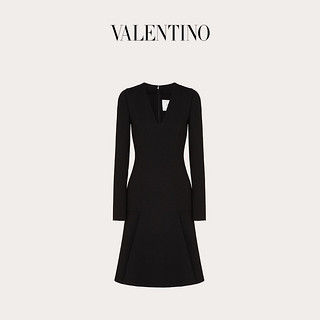 Valentino/华伦天奴女士 弹力双层绉纱羊毛连衣裙