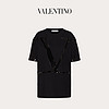 Valentino/华伦天奴女士新品黑色 VLogo Signature 平纹针织T 恤