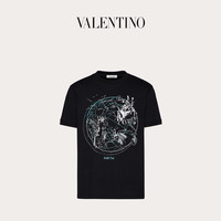 Valentino/华伦天奴男士新品 黑色 星座印花 T 恤
