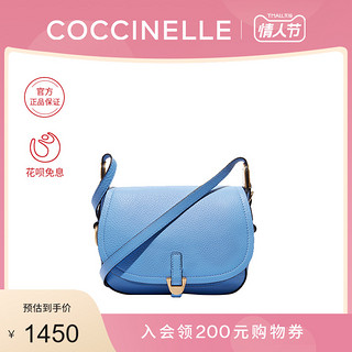 新品COCCINELLE/可奇奈尔FAUVE斜挎包女士小号牛皮简约复古单肩包