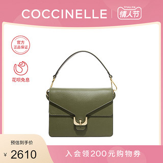 经典款COCCINELLE/可奇奈尔AMBRINE斜挎包女牛皮手提单肩包风琴包