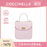 新品COCCINELLE/可奇奈尔GREEZ斜挎包纯色牛皮复古手提包单肩包