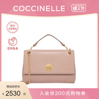 新品 COCCINELLE/可奇奈尔LIYA斜挎包女中号牛皮链条单肩包手提包