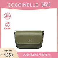 限定款COCCINELLE/可奇奈尔ORGANISEE斜挎包牛皮百搭简约女单肩包