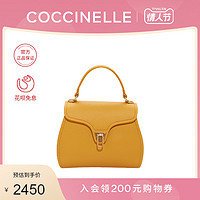 林允同款新品COCCINELLE/可奇奈尔MARVIN女细粒面牛皮手提斜挎包