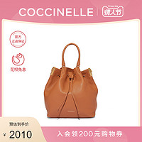 20秋冬新品COCCINELLE/可奇奈尔GABRIELLE牛皮女士手提包水桶包