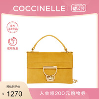 20新品COCCINELLE/可奇奈尔ARLETTIS女链条斜挎包麂皮单肩手拿包