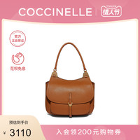 20秋冬新品COCCINELLE/可奇奈尔FAUVE中号粒面牛皮女士手提单肩包