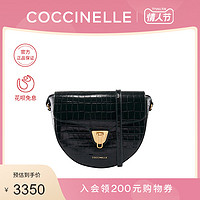 20秋冬新品COCCINELLE/可奇奈尔BEAT中号鳄鱼纹女式单肩斜挎包