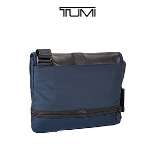 TUMI/途明Alpha Bravo系列皮质拼接弹道尼龙男士斜挎背包