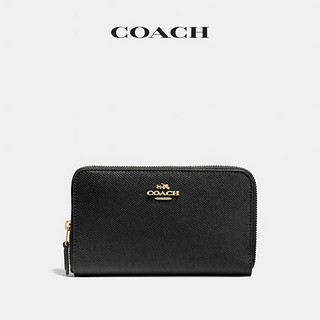 COACH/蔻驰女士环绕式中号拉链钱包 黑色