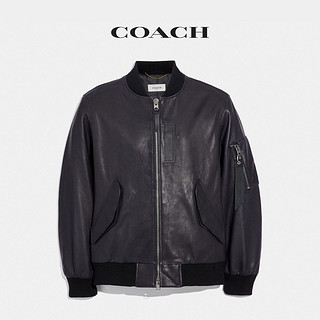 COACH/蔻驰男士MA-1夹克纯色休闲短款外套上衣