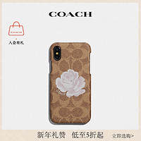 COACH/蔻驰经典标志玫瑰印花IPHONE X/XS保护套