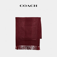 COACH/蔻驰 双面条纹印花山羊绒大尺寸长围巾