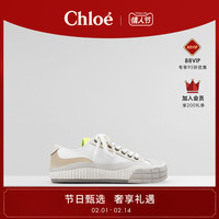 ChloéChloe蔻依 Clint 尼龙拼接麂皮小牛皮女士新款低帮运动休闲鞋