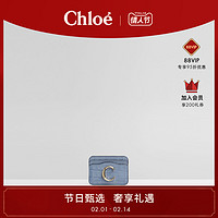 Chloe蔻依 鳄鱼纹压花小牛皮Chloé C标识卡包