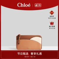 ChloéChloe蔻依中号Walden多色光面小牛皮卡片夹