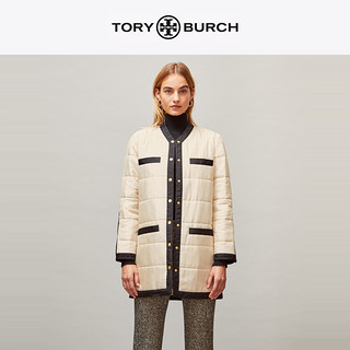 TORY BURCH 汤丽柏琦 经典款女装 白色棉服外套 59875