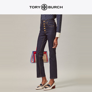 TORY BURCH 汤丽柏琦 经典款女装 高腰微喇牛仔裤 53513