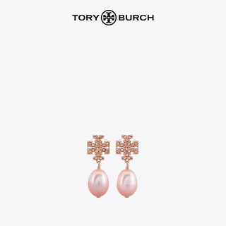 TORY BURCH 汤丽柏琦 CRYSTAL LOGO珍珠耳环 60525