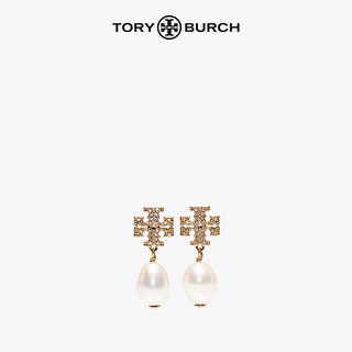 TORY BURCH 汤丽柏琦 CRYSTAL LOGO珍珠耳环 60525