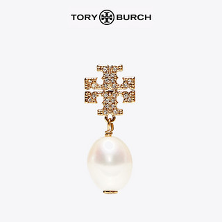 TORY BURCH 汤丽柏琦 CRYSTAL LOGO珍珠耳环 60525