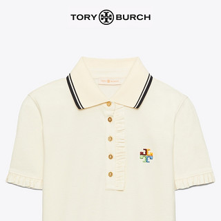 TORY BURCH 汤丽柏琦 20早秋女装 饰边短袖polo衫 73416