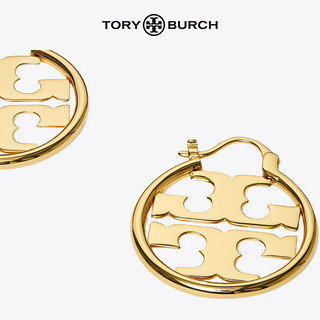 TORY BURCH 汤丽柏琦 MILLER 双T LOGO 环形耳环 79001