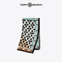 TORY BURCH 汤丽柏琦 镶拼图案大号方巾丝巾 77328