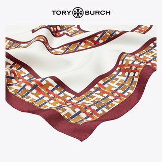 TORY BURCH 汤丽柏琦 双T LOGO印花方巾丝巾 81439