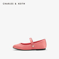 CHARLES&KEITH童鞋CK9-70900002纯色简约女童玛丽珍鞋（23（2-2.5岁）、Coral Pink珊瑚粉红色）