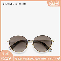 CHARLES＆KEITH 太阳镜 CK3-21280352 金属摩登半镜框饰女士墨镜