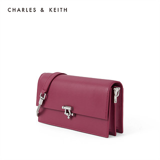 CHARLES＆KEITH2女包CK6-10840196女士金属扣饰单肩包钱包