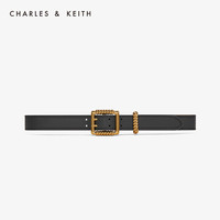 CHARLES & KEITH CHARLES&KEITH配饰CK4-42250229金属方扣饰女士纯色腰带