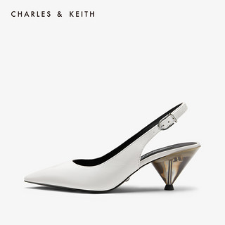 CHARLES&KEITH女鞋SL1-61780022透明后跟尖头高跟单鞋