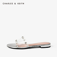 CHARLES&KEITH女鞋CK1-70380790透明低跟凉拖鞋