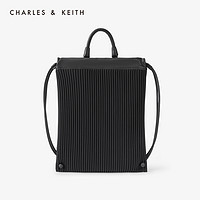 CHARLES&KEITH女包CK2-60671065褶皱包面手提双肩包