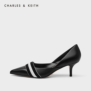 CHARLES&KEITH秋冬女鞋SL1-60360228女士高跟单鞋