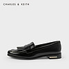 CHARLES&KEITH2020冬季新品CK1-70380851女士流苏低跟乐福鞋