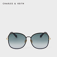 CHARLES&KEITH冬季新品CK3-71280428女士方形镜片摩登太阳眼镜