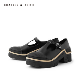 CHARLES&KEITH2020冬季新品CK1-70380828女士时尚厚底中跟单鞋