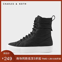 CHARLES&KEITH2020冬季新品CK1-70900254女士休闲系带运动高帮鞋