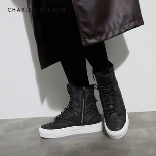 CHARLES&KEITH2020冬季新品CK1-70900254女士休闲系带运动高帮鞋